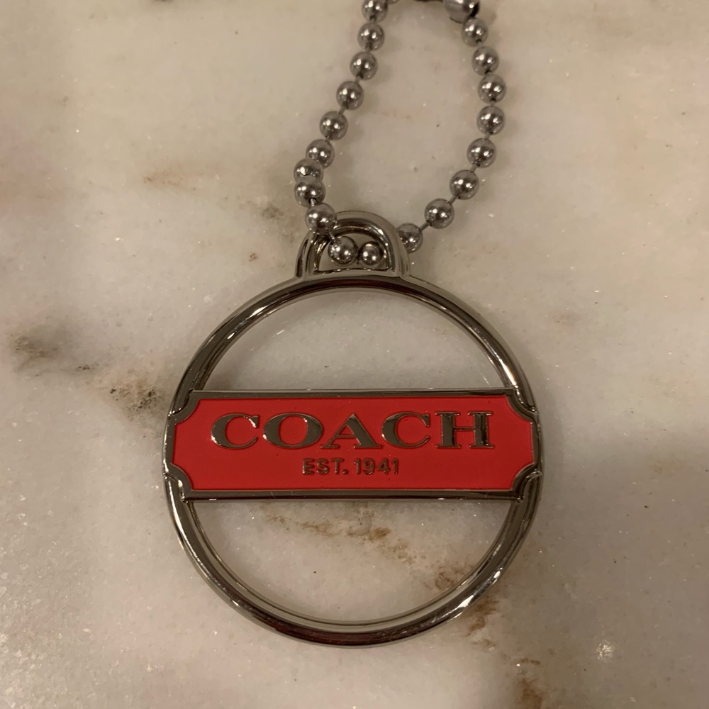 Coach circle keychain/fob